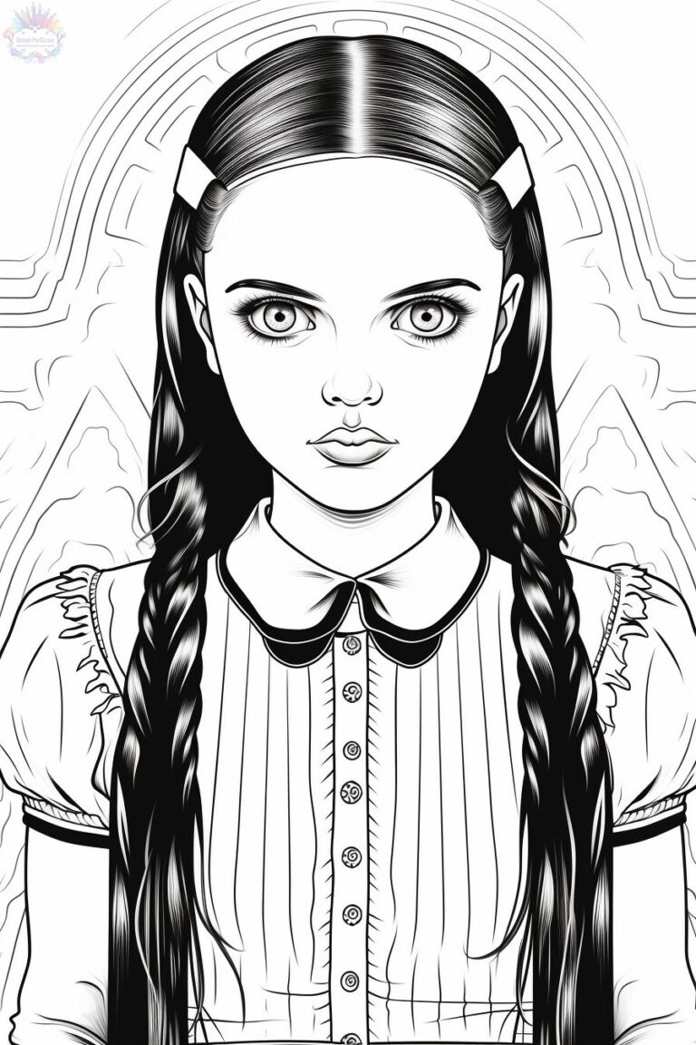 Wednesday Addams Coloring Pages - Coloring Pages