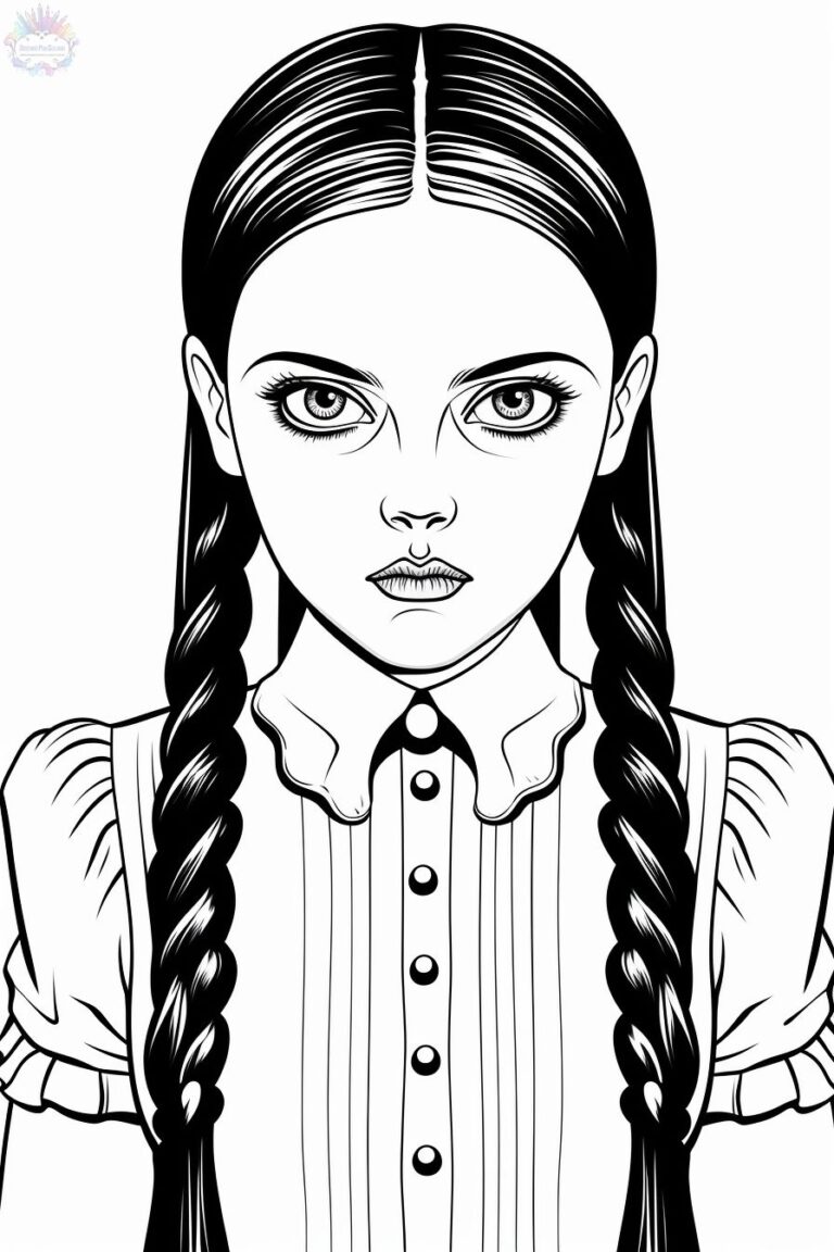 Wednesday Addams Coloring Pages - Coloring Pages