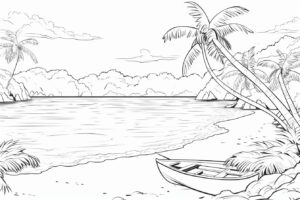 Beach Coloring Pages + 50 Free Drawings To Print and Color