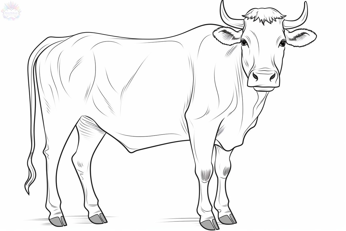 Cow Coloring Pages + 20 Free Drawings to Print and Color