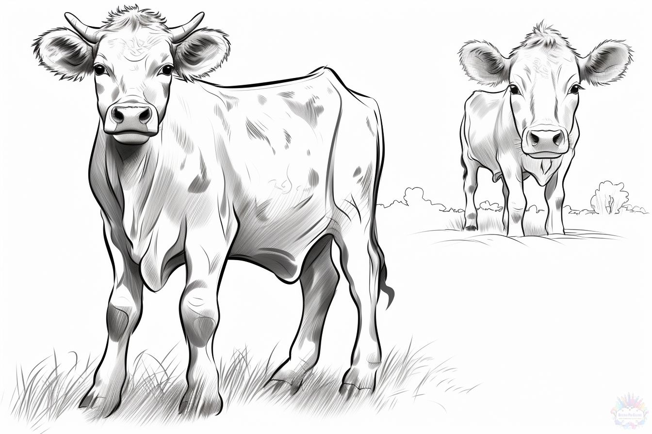 Cow Coloring Pages + 20 Free Drawings to Print and Color