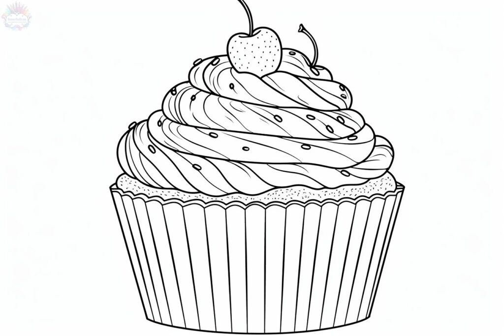 Cupcake Coloring Pages