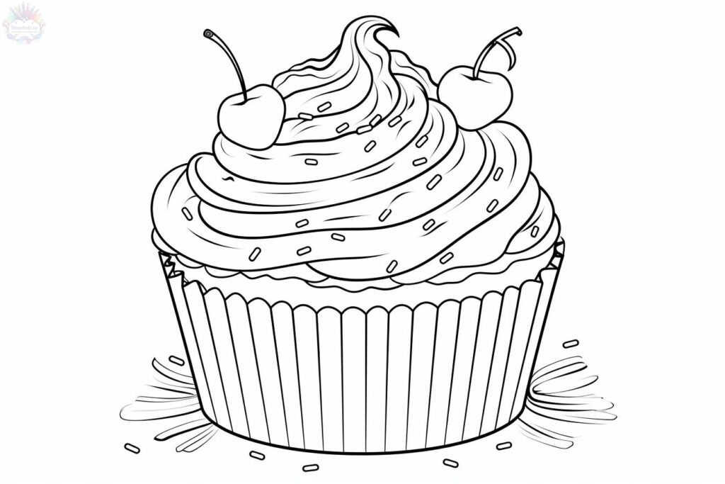 Cupcake Coloring Pages