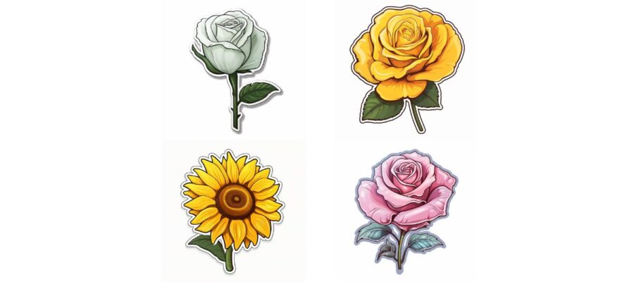 Flowers Stickers To Print - Free Download