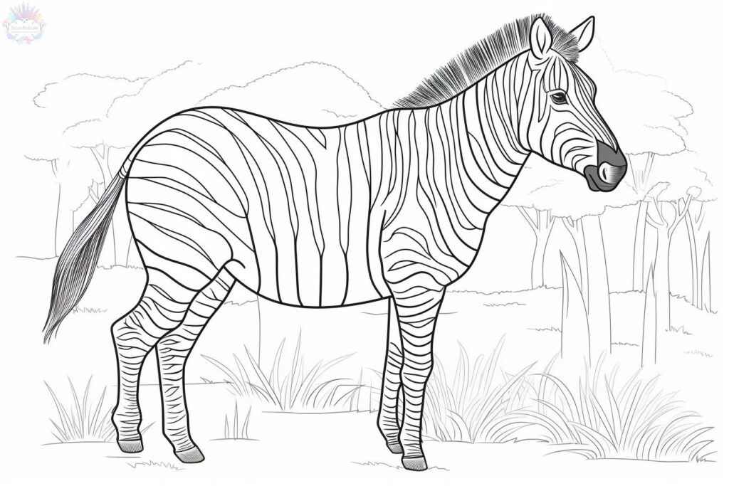Zebra Coloring Pages