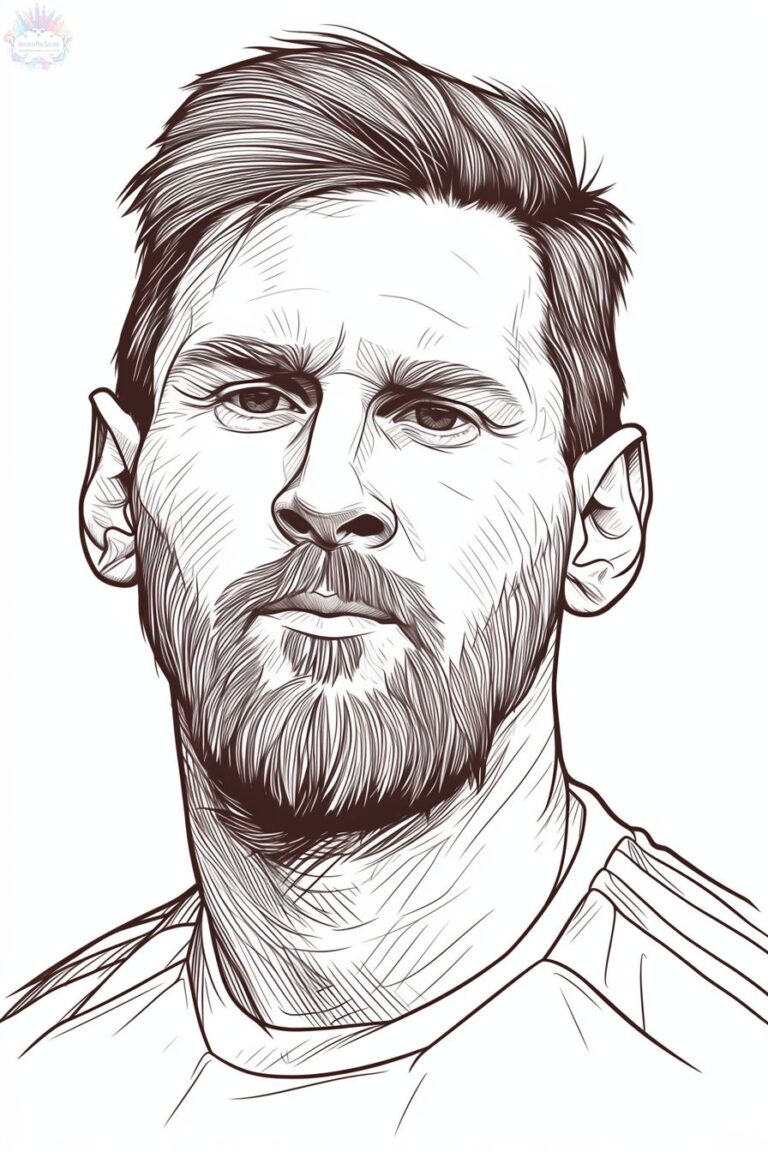 Messi Coloring Pages + 60 Free Drawings To Print and Color