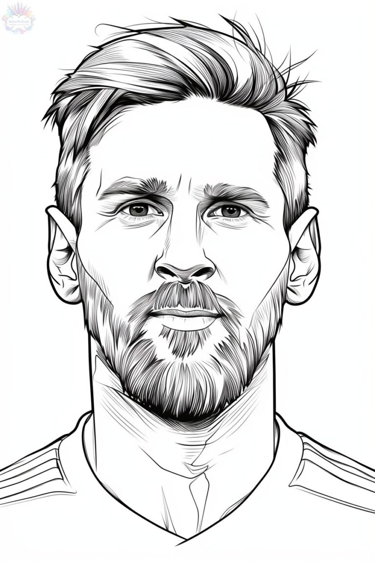 Messi Coloring Pages + 60 Free Drawings To Print and Color