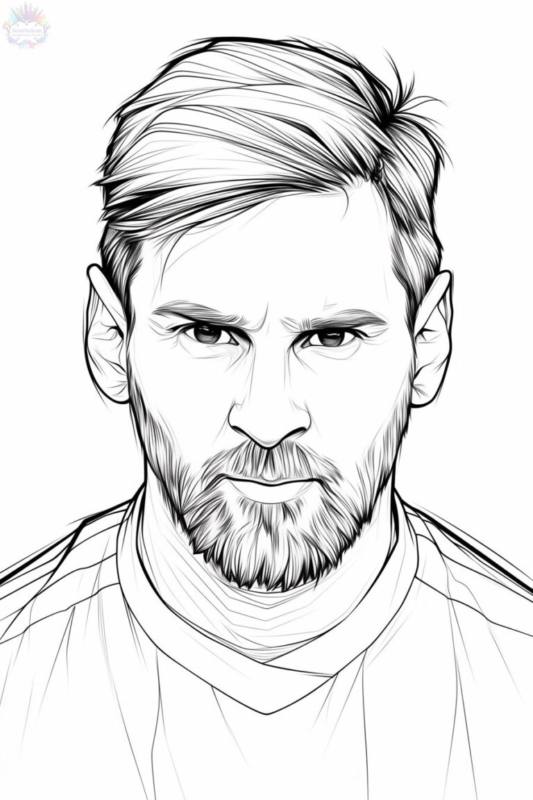 Messi Coloring Pages + 60 Free Drawings To Print and Color