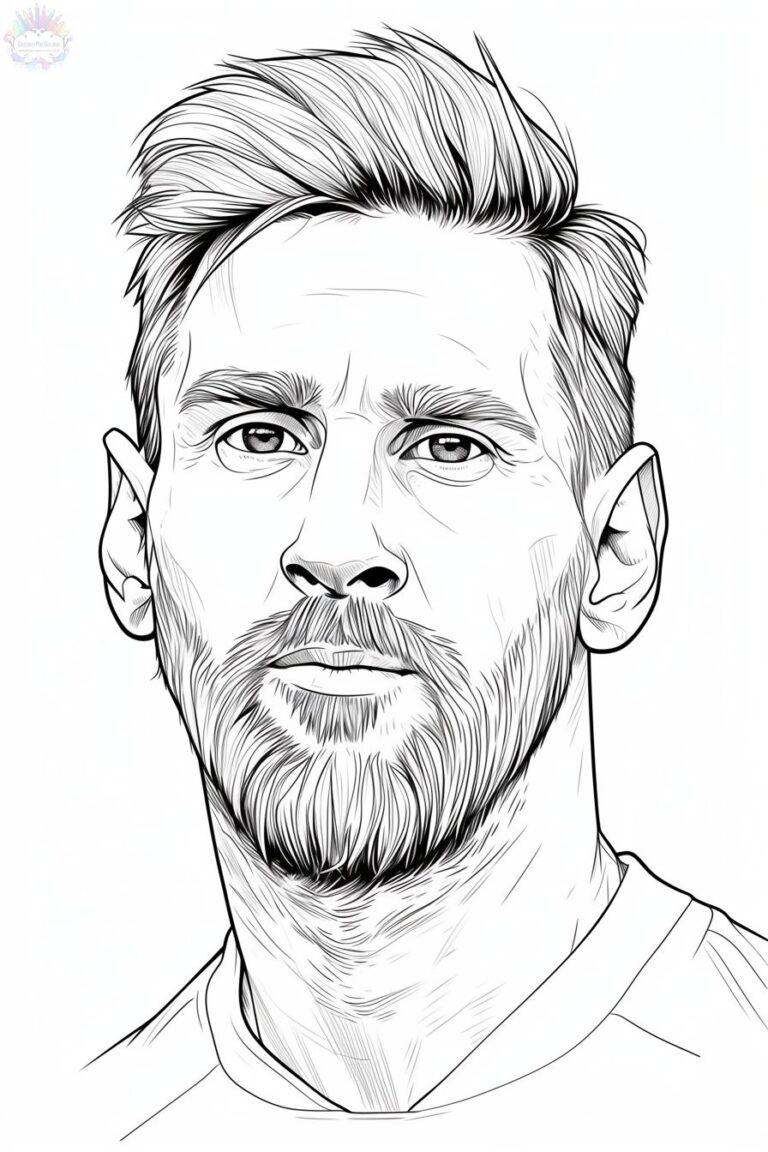 Messi Coloring Pages + 60 Free Drawings To Print and Color