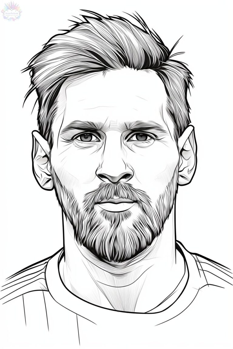 Messi Coloring Pages + 60 Free Drawings To Print and Color