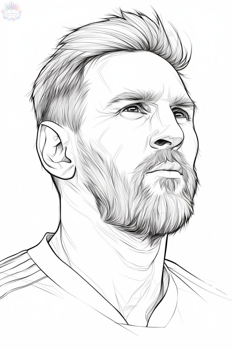 Messi Coloring Pages + 60 Free Drawings To Print and Color