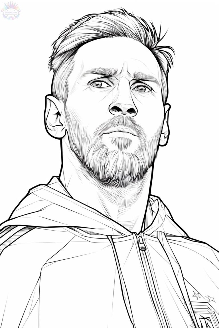 Messi Coloring Pages + 60 Free Drawings To Print and Color