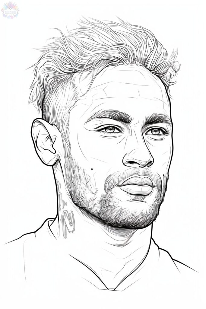 Neymar Coloring Pages