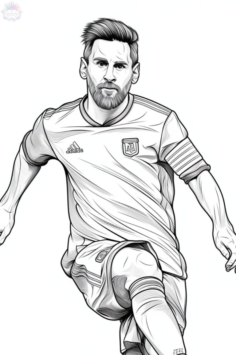 Messi Coloring Pages + 60 Free Drawings To Print and Color