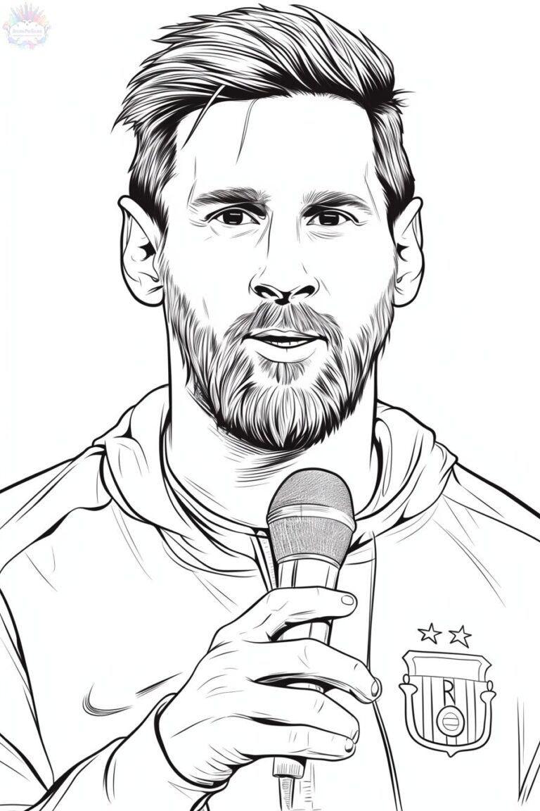 Messi Coloring Pages + 60 Free Drawings To Print and Color