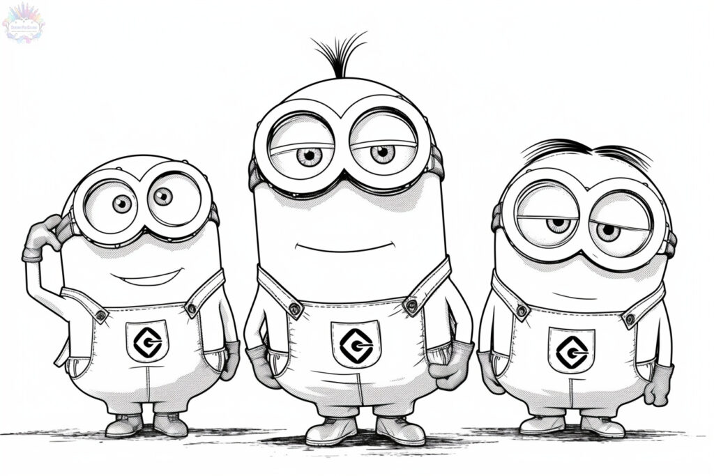 Minions Coloring Page