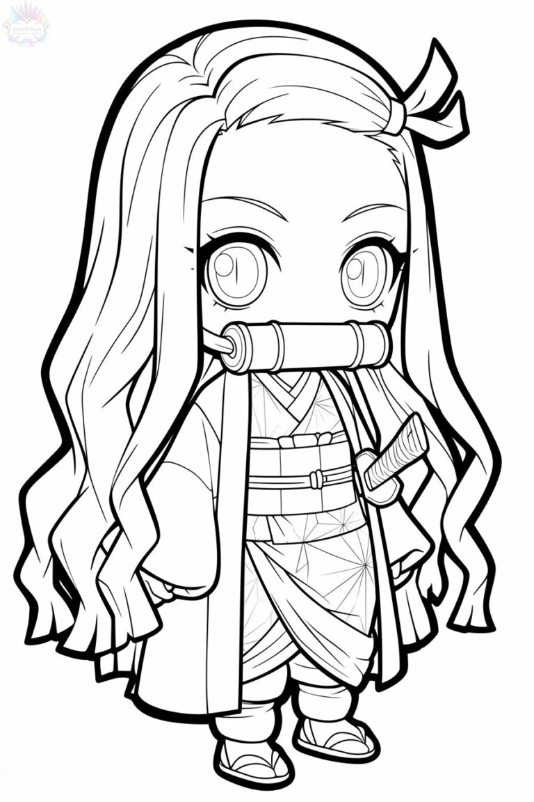 Nezuko Coloring Pages + 20 Free Drawings to Print and Color