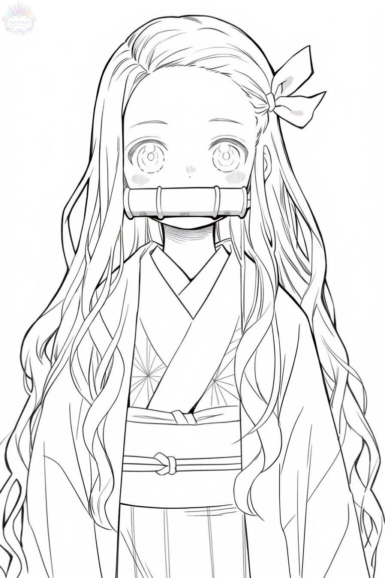 Nezuko Coloring Pages + 20 Free Drawings to Print and Color