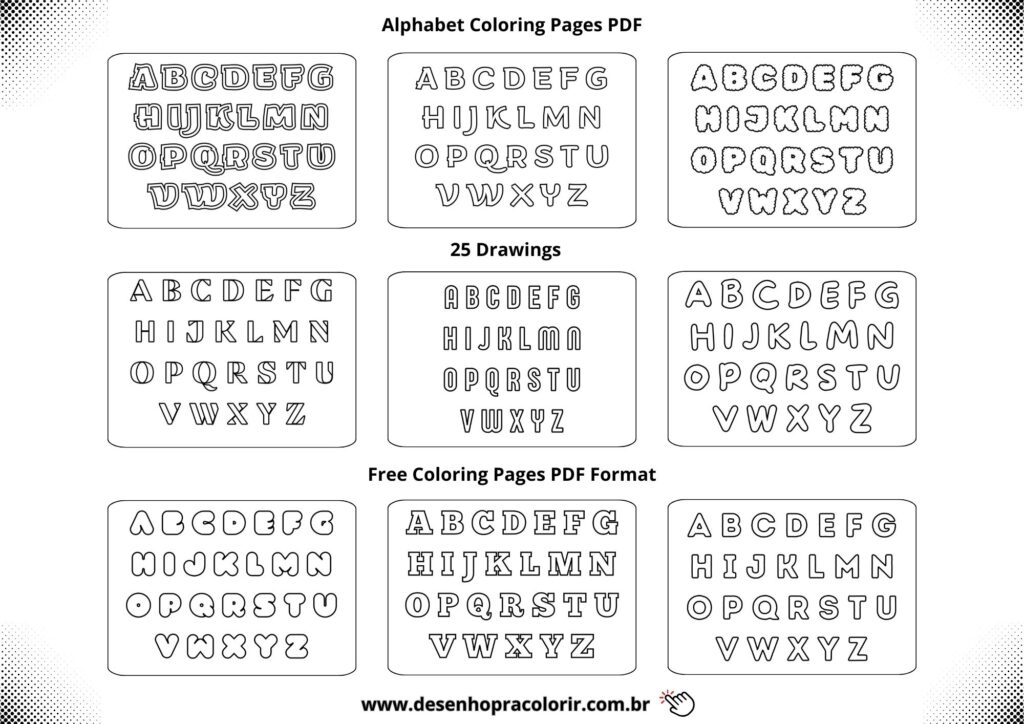 alphabet coloring pages pdf