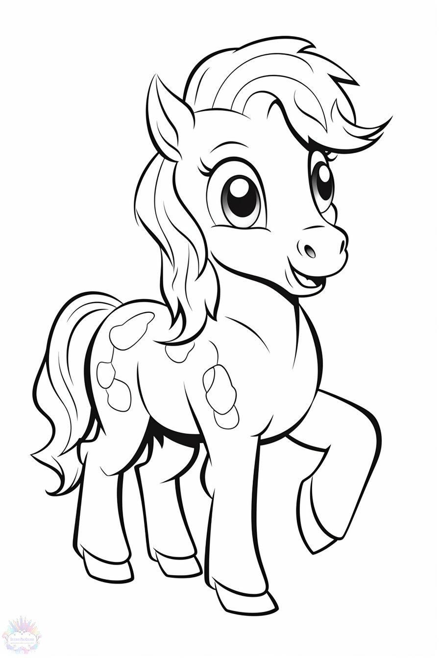 Pony Coloring Pages + 20 Drawings To Print and Color