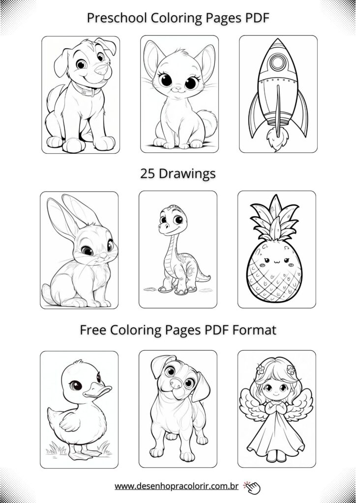 Preschool Coloring Pages PDF