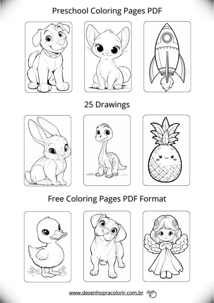 PDF Coloring Pages +275 Drawings To Print and Color